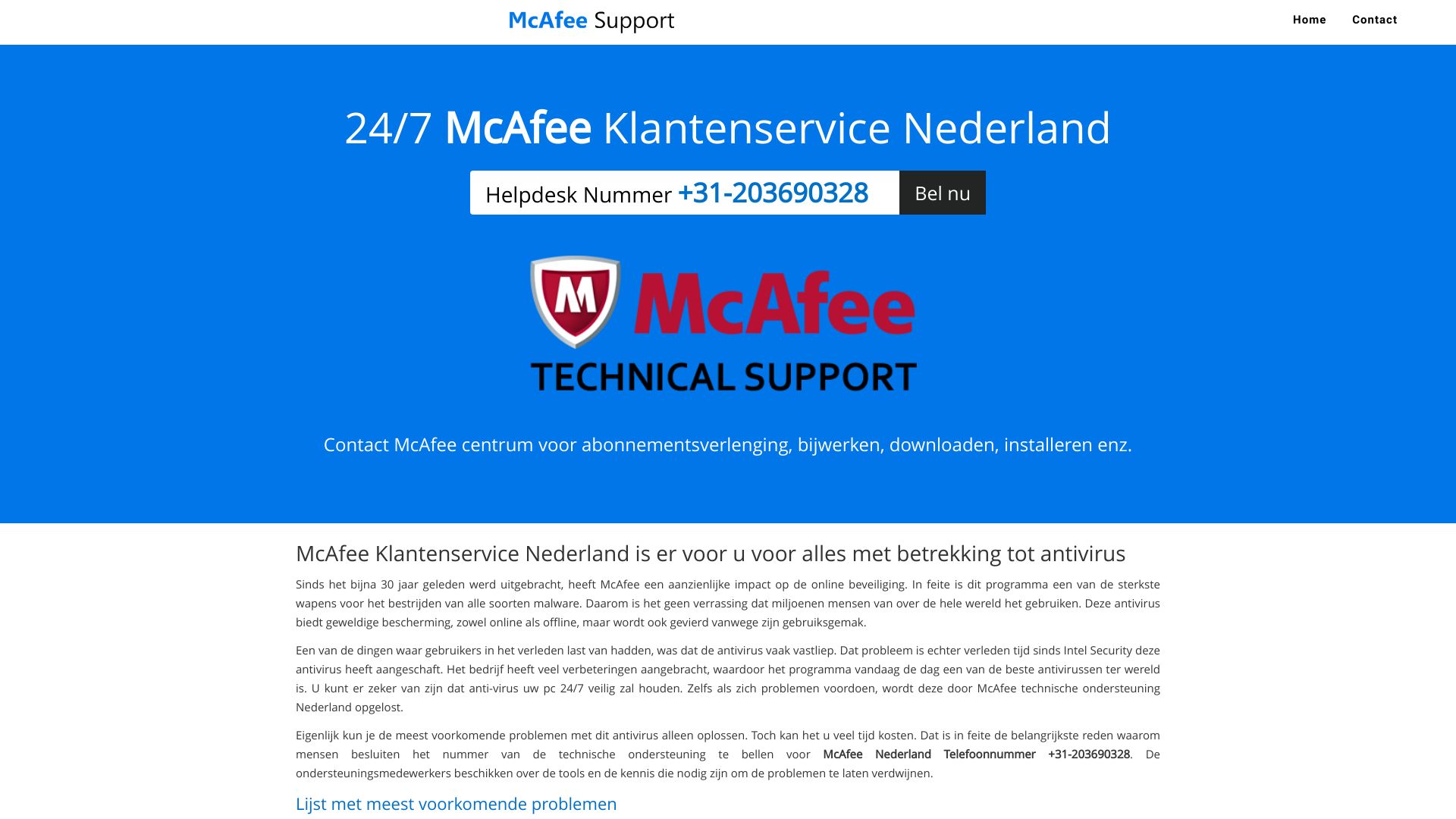 mcafee.antivirusklantenservicenederland.com