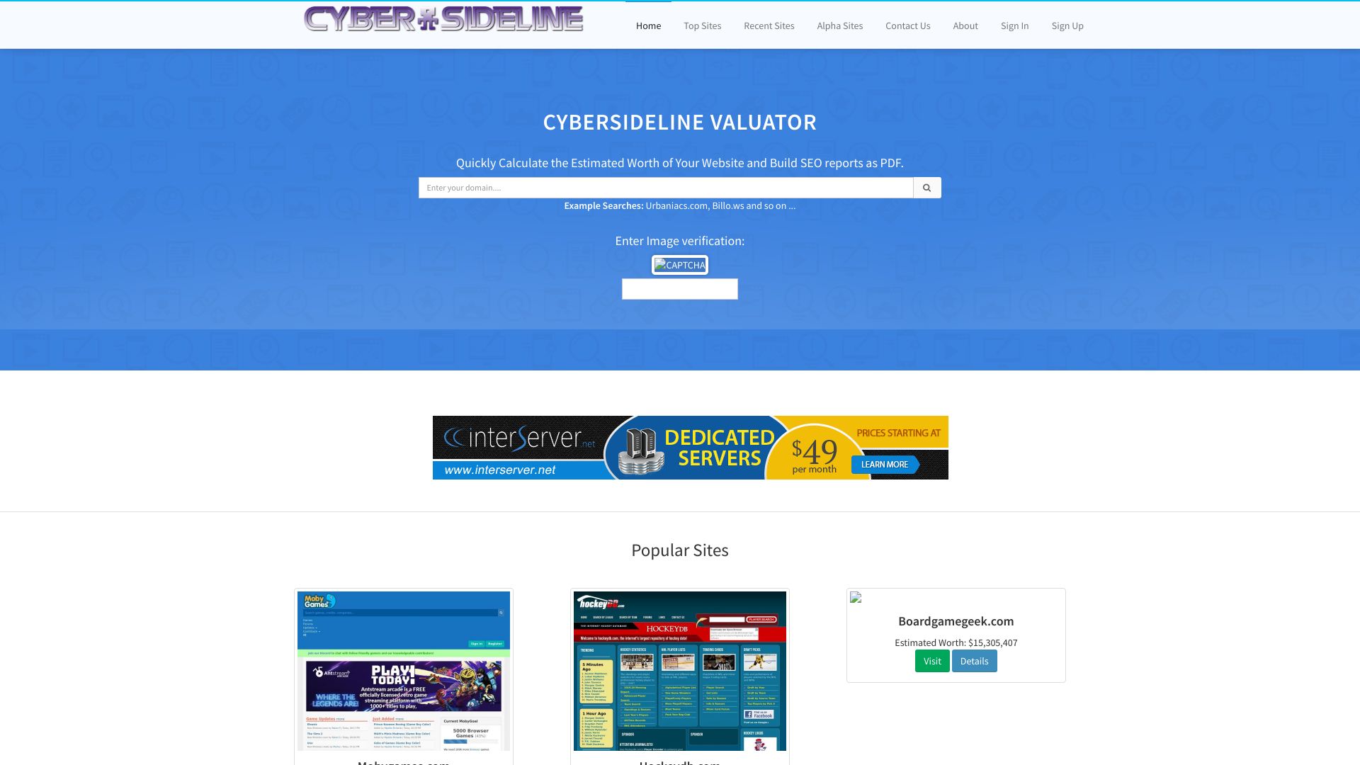 valuator.cybersideline.com