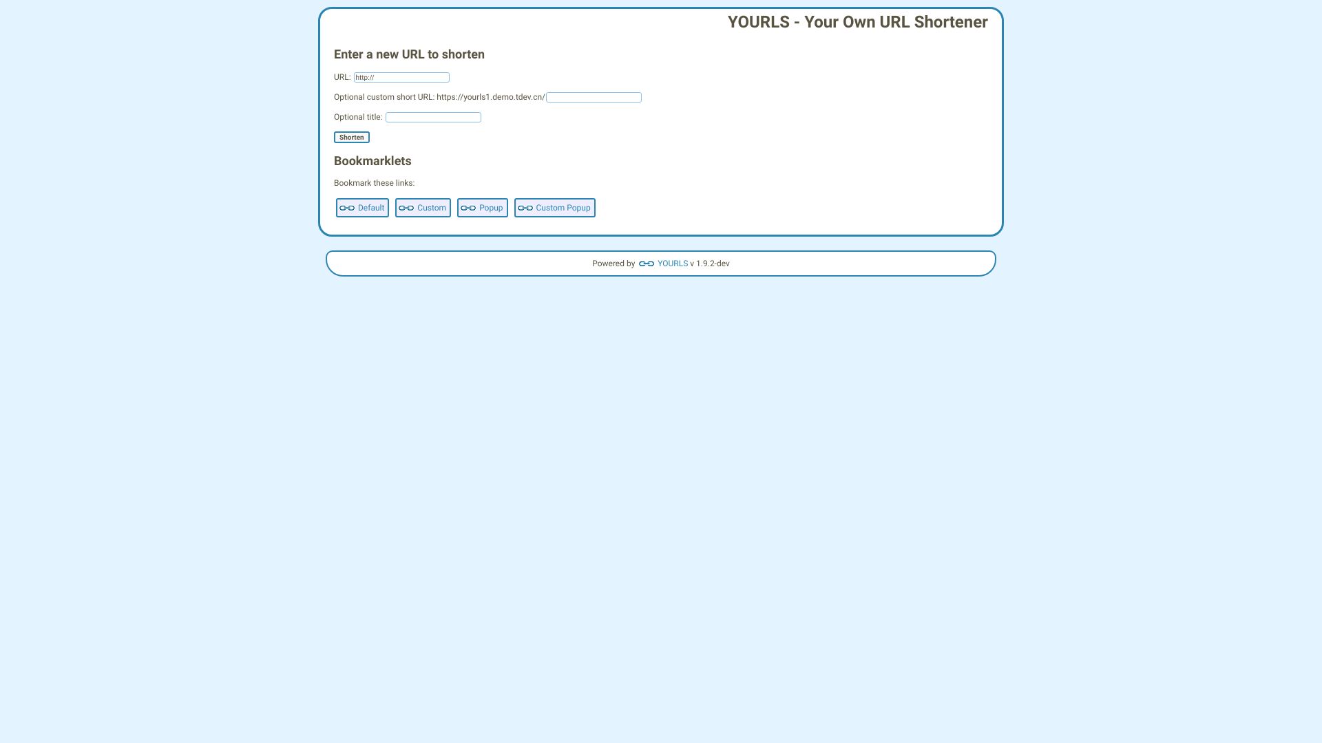 yourls1.demo.tdev.cn