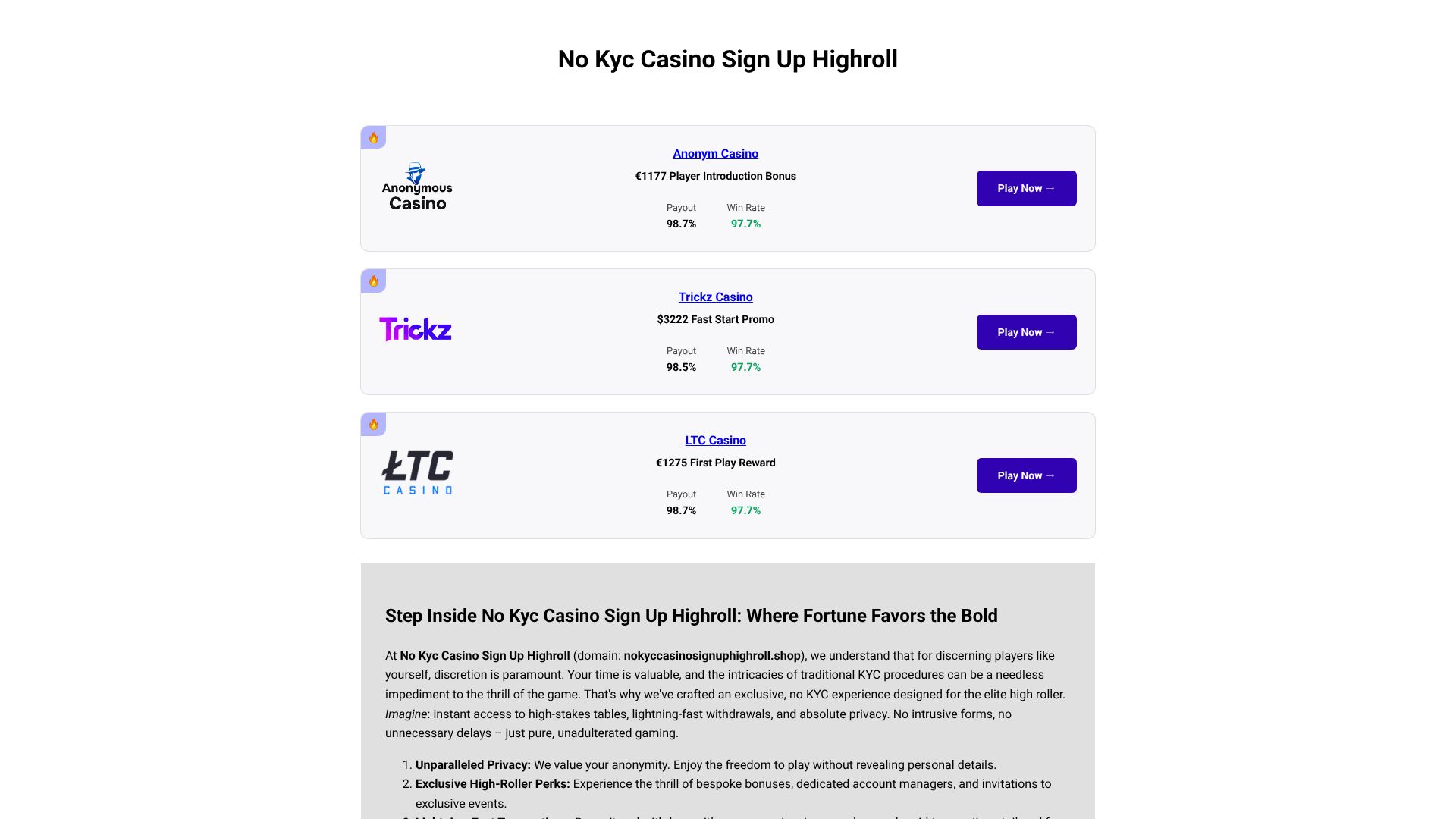 nokyccasinosignuphighroll.shop
